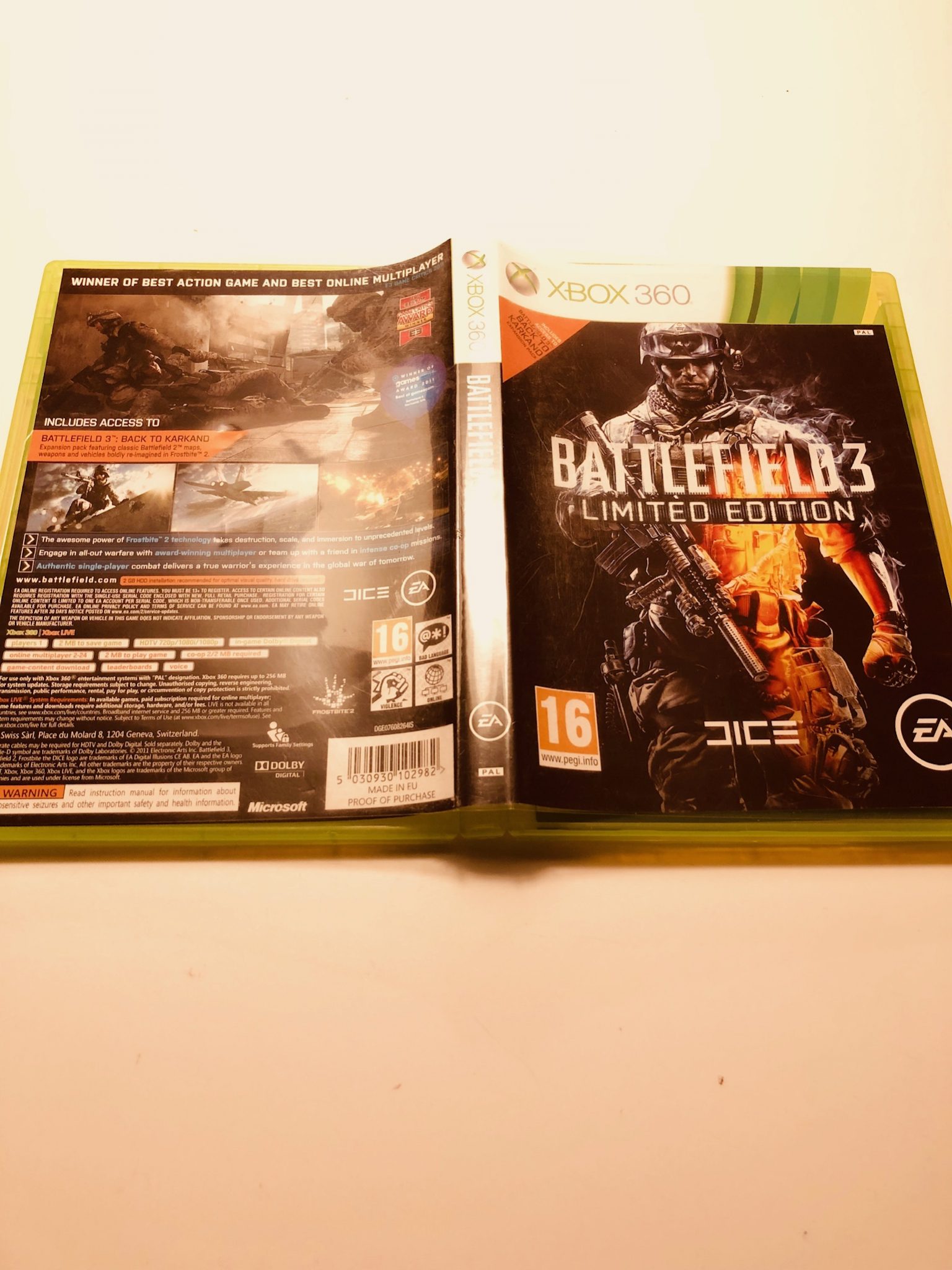 Jeu Battlefield 3 Limited Edition XBOX 360 PAL FR Complet (boîte + Notice) - Bon état